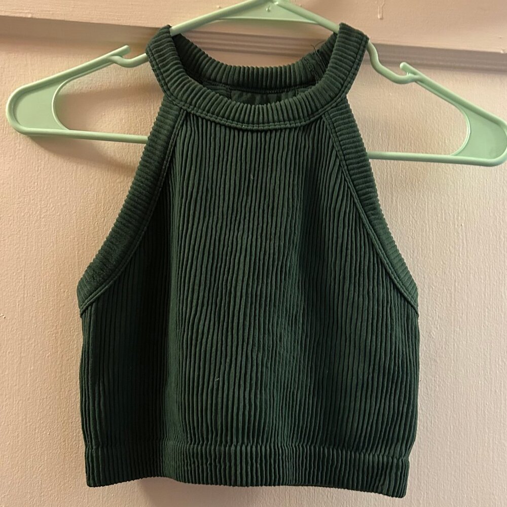 Aerie Ribbed Cropped Racerback Tank